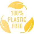 100% plastic free badge